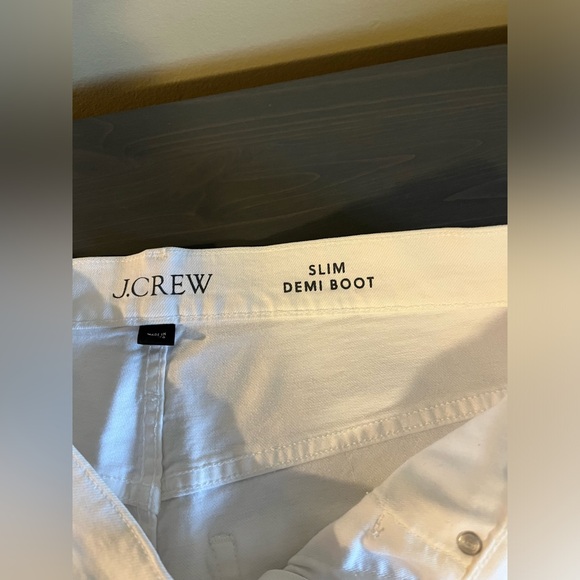 J. Crew Slim Demi Boot Cut Jeans In White Wash - Picture 6 of 13